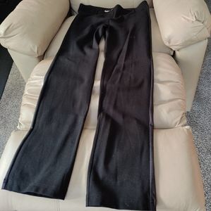 Betabrand Dress Yoga Pants ML Black with black leg stripe